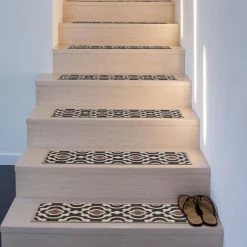 Moroccan Trellis Non-Slip Stair Treads 8.6" x 26" Gray (Set of 13) by World Rug Gallery 5 Moroccan Trellis Non-Slip Stair Treads 8.6" x 26" Gray (Set of 13) by World Rug Gallery -Shaw stor online gray 13 set world rug gallery stair tread covers 70060gray13pk 31 1000
