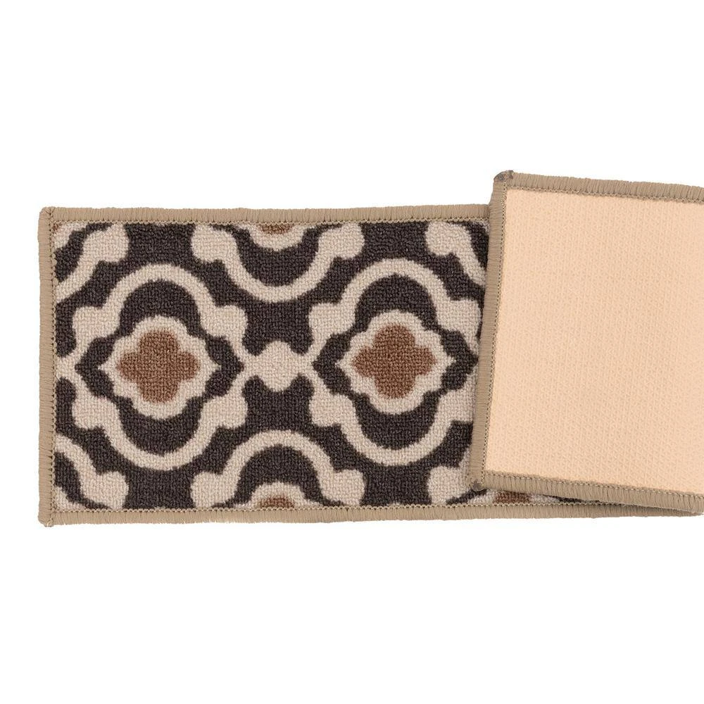 Moroccan Trellis Non-Slip Stair Treads 8.6" x 26" Gray (Set of 13) by World Rug Gallery 2 Moroccan Trellis Non-Slip Stair Treads 8.6" x 26" Gray (Set of 13) by World Rug Gallery - Image 2