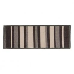 Contemporary Modern Stripe Non-Slip Stair Treads 8.6" x 26" Gray (Set of 4) by World Rug Gallery