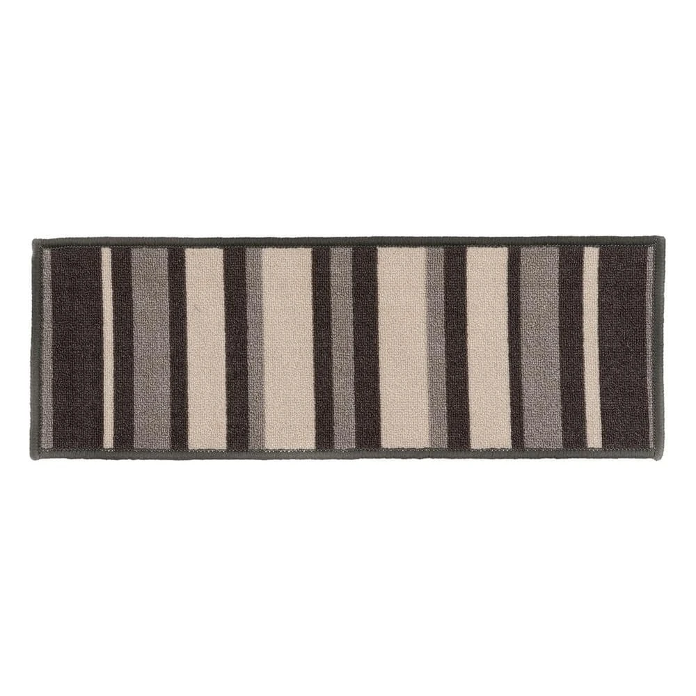Contemporary Modern Stripe Non-Slip Stair Treads 8.6" x 26" Gray (Set of 4) by World Rug Gallery 1 Contemporary Modern Stripe Non-Slip Stair Treads 8.6" x 26" Gray (Set of 4) by World Rug Gallery