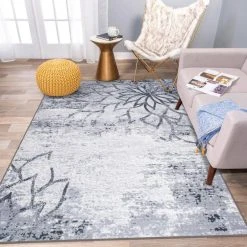 Gray 7 ft. 10 in. x 10 ft. Contemporary Floral Abstract Non Slip Area Rug by World Rug Gallery 11 Gray 7 ft. 10 in. x 10 ft. Contemporary Floral Abstract Non Slip Area Rug by World Rug Gallery -Shaw stor online gray world rug gallery area rugs 2025gray8x10 31 1000