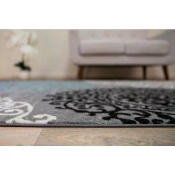 Contemporary Gray 9 ft. x 12 ft. Floral Indoor Area Rug by World Rug Gallery 8 Contemporary Gray 9 ft. x 12 ft. Floral Indoor Area Rug by World Rug Gallery -Shaw stor online gray world rug gallery area rugs 303gray9x12 c3 1000