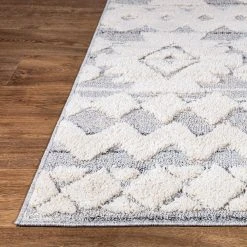 Tribal Southwestern High-Low Gray 2 ft. x 7 ft. Runner Area Rug by World Rug Gallery 12 Tribal Southwestern High-Low Gray 2 ft. x 7 ft. Runner Area Rug by World Rug Gallery -Shaw stor online gray world rug gallery area rugs 4019gray2x7 1f 1000