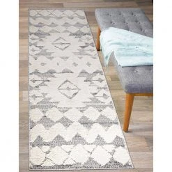 Tribal Southwestern High-Low Gray 2 ft. x 7 ft. Runner Area Rug by World Rug Gallery 13 Tribal Southwestern High-Low Gray 2 ft. x 7 ft. Runner Area Rug by World Rug Gallery -Shaw stor online gray world rug gallery area rugs 4019gray2x7 31 1000