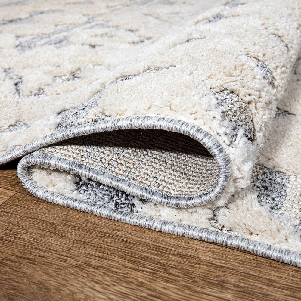 Tribal Southwestern High-Low Gray 2 ft. x 7 ft. Runner Area Rug by World Rug Gallery 5 Tribal Southwestern High-Low Gray 2 ft. x 7 ft. Runner Area Rug by World Rug Gallery - Image 5