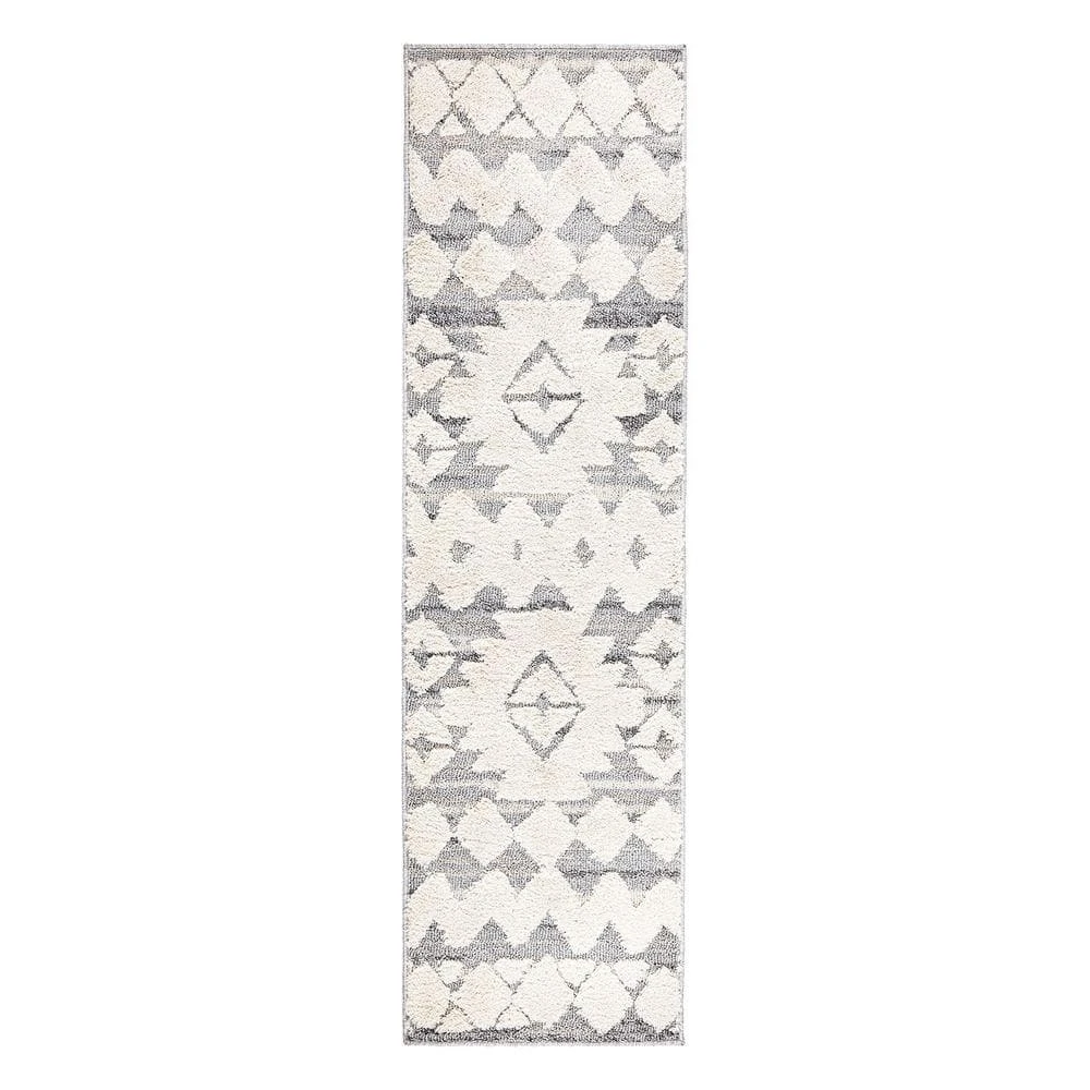 Tribal Southwestern High-Low Gray 2 ft. x 7 ft. Runner Area Rug by World Rug Gallery 1 Tribal Southwestern High-Low Gray 2 ft. x 7 ft. Runner Area Rug by World Rug Gallery