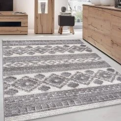 Southwestern Tribal Geometric High-Low Gray 5 ft. x 7 ft. Area Rug by World Rug Gallery 17 Southwestern Tribal Geometric High-Low Gray 5 ft. x 7 ft. Area Rug by World Rug Gallery -Shaw stor online gray world rug gallery area rugs 4022gray5x7 31 1000