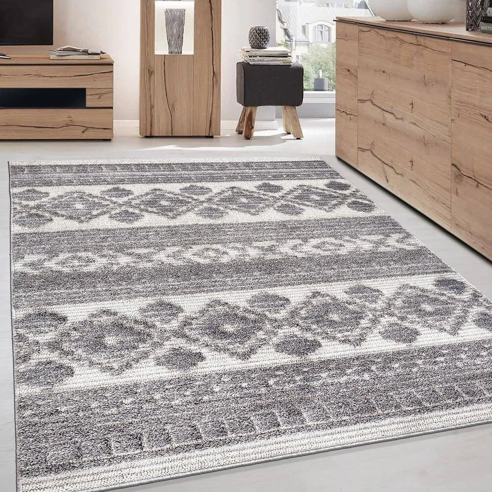 Southwestern Tribal Geometric High-Low Gray 5 ft. x 7 ft. Area Rug by World Rug Gallery 9 Southwestern Tribal Geometric High-Low Gray 5 ft. x 7 ft. Area Rug by World Rug Gallery - Image 9