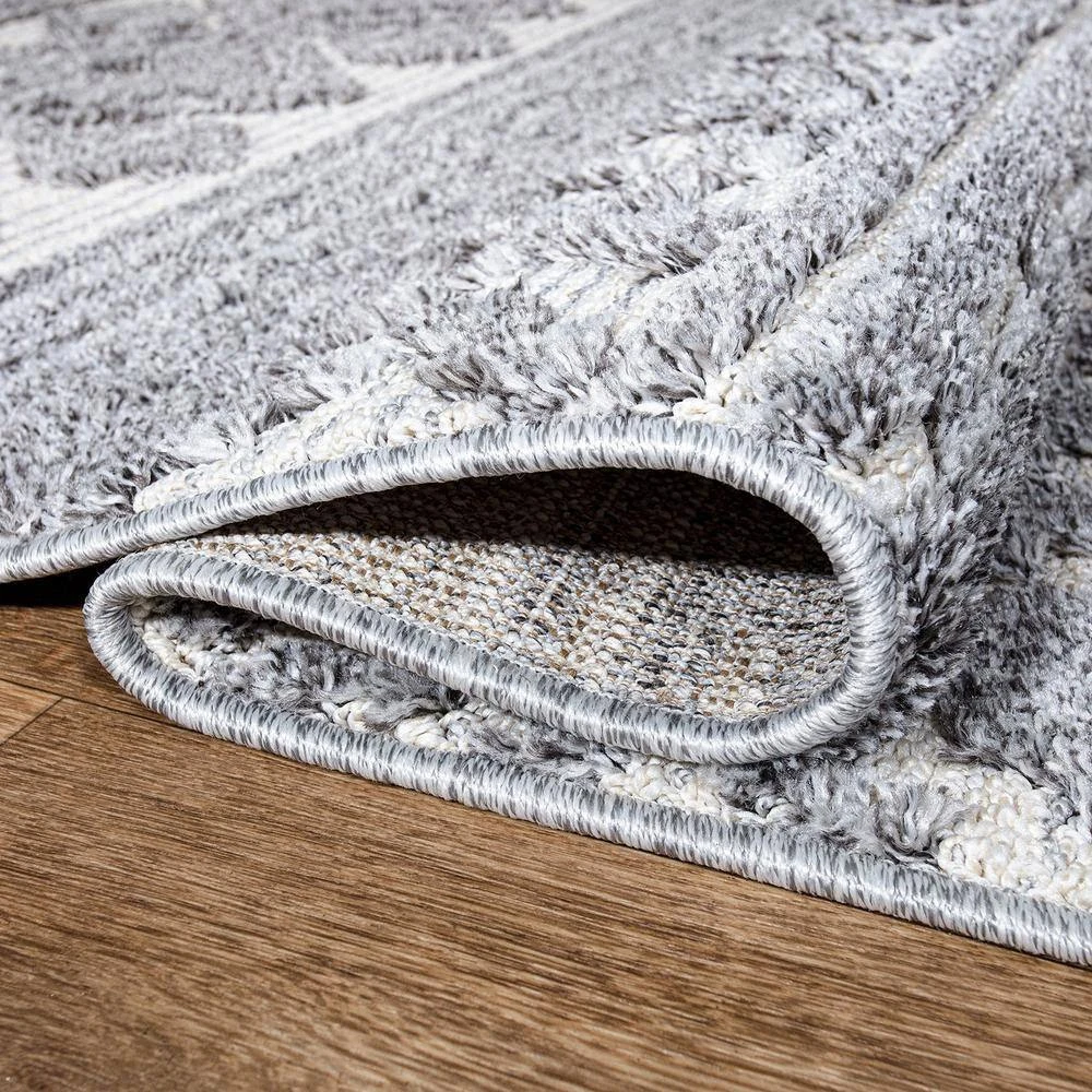 Southwestern Tribal Geometric High-Low Gray 5 ft. x 7 ft. Area Rug by World Rug Gallery 7 Southwestern Tribal Geometric High-Low Gray 5 ft. x 7 ft. Area Rug by World Rug Gallery - Image 7