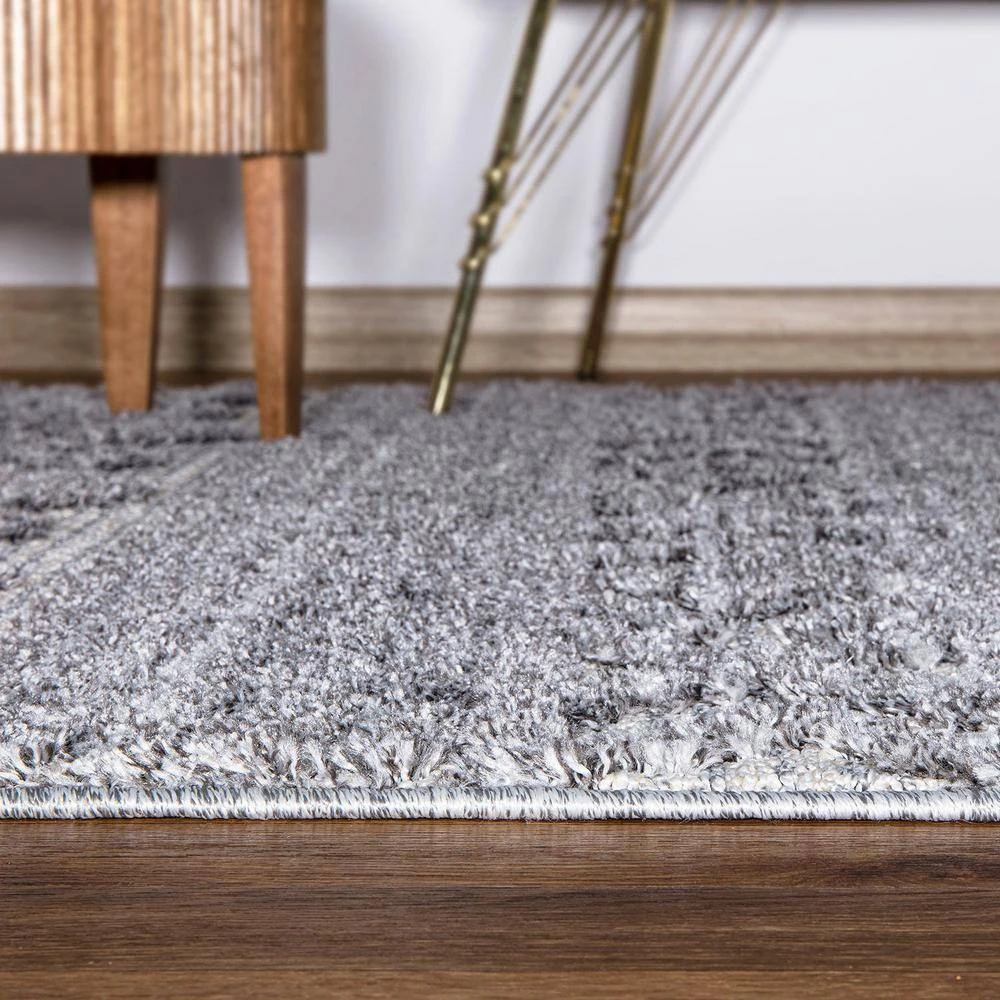 Southwestern Tribal Geometric High-Low Gray 5 ft. x 7 ft. Area Rug by World Rug Gallery 2 Southwestern Tribal Geometric High-Low Gray 5 ft. x 7 ft. Area Rug by World Rug Gallery - Image 2