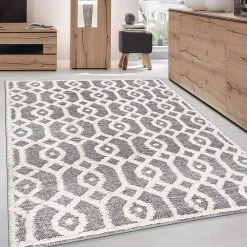 Moroccan Trellis High-Low Gray 5 ft. x 7 ft. Area Rug by World Rug Gallery 17 Moroccan Trellis High-Low Gray 5 ft. x 7 ft. Area Rug by World Rug Gallery -Shaw stor online gray world rug gallery area rugs 4024gray5x7 31 1000