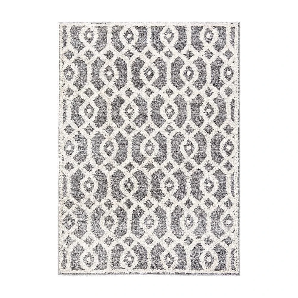 Moroccan Trellis High-Low Gray 5 ft. x 7 ft. Area Rug by World Rug Gallery 1 Moroccan Trellis High-Low Gray 5 ft. x 7 ft. Area Rug by World Rug Gallery
