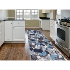 Modern Large Non-Slip (Non-Skid) Gray 24 in. x 120 in. Floral Runner Rug by World Rug Gallery 11 Modern Large Non-Slip (Non-Skid) Gray 24 in. x 120 in. Floral Runner Rug by World Rug Gallery -Shaw stor online gray world rug gallery area rugs 505gray2x10 31 1000