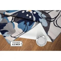 Modern Large Non-Slip (Non-Skid) Gray 24 in. x 120 in. Floral Runner Rug by World Rug Gallery 8 Modern Large Non-Slip (Non-Skid) Gray 24 in. x 120 in. Floral Runner Rug by World Rug Gallery -Shaw stor online gray world rug gallery area rugs 505gray2x10 66 1000
