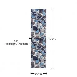 Modern Large Non-Slip (Non-Skid) Gray 24 in. x 120 in. Floral Runner Rug by World Rug Gallery 10 Modern Large Non-Slip (Non-Skid) Gray 24 in. x 120 in. Floral Runner Rug by World Rug Gallery -Shaw stor online gray world rug gallery area rugs 505gray2x10 76 1000