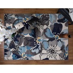 Modern Large Non-Slip (Non-Skid) Gray 24 in. x 120 in. Floral Runner Rug by World Rug Gallery 9 Modern Large Non-Slip (Non-Skid) Gray 24 in. x 120 in. Floral Runner Rug by World Rug Gallery -Shaw stor online gray world rug gallery area rugs 505gray2x10 c3 1000