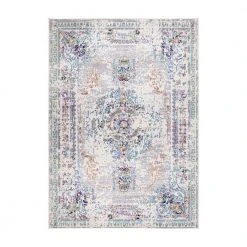 Boho Abstract Vintage Oriental Gray 7 ft. 10 in. x 10 ft. Area Rug by World Rug Gallery