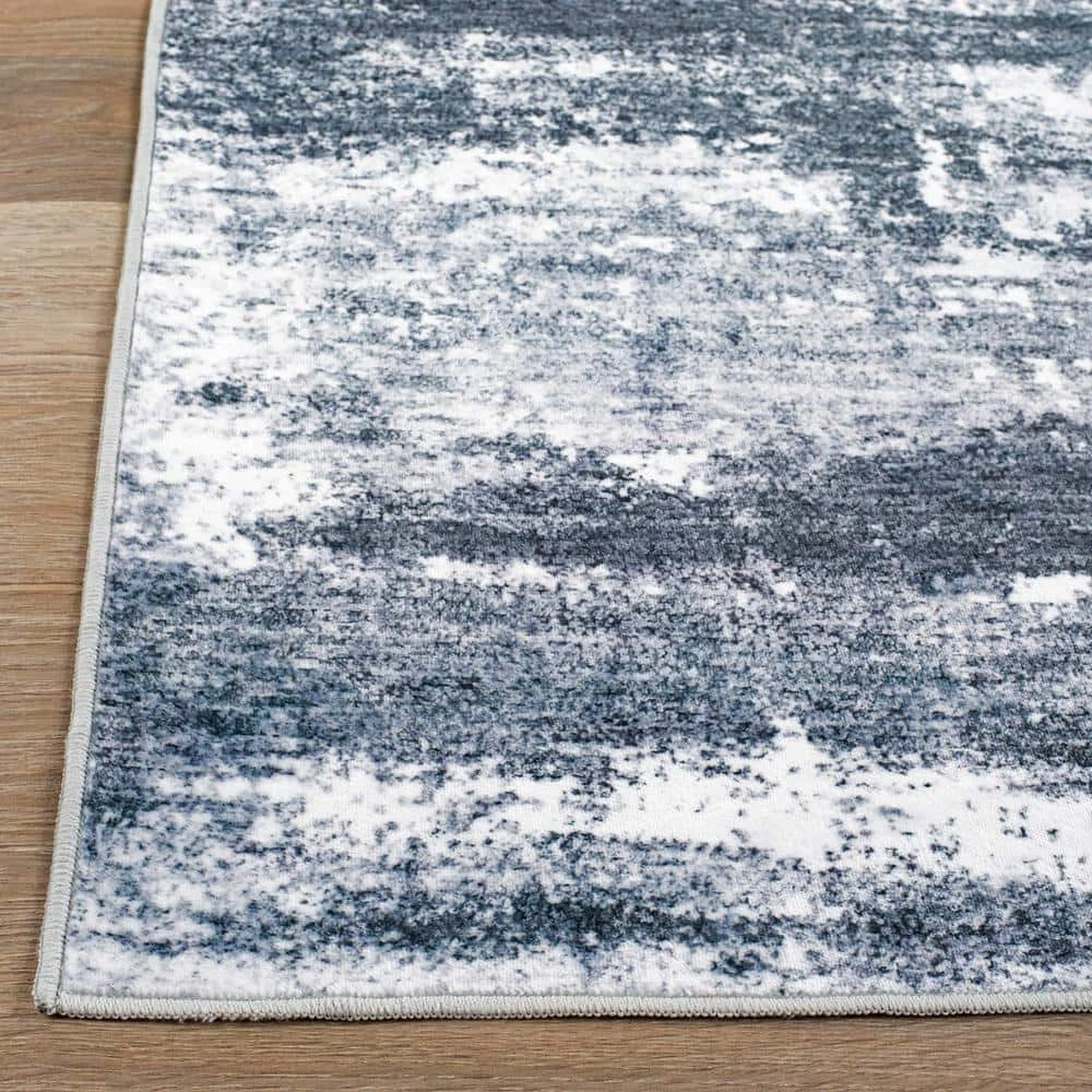 Gray 7 ft. 10 in. x 10 ft. Distressed Abstract Machine Washable Area Rug by World Rug Gallery 6 Gray 7 ft. 10 in. x 10 ft. Distressed Abstract Machine Washable Area Rug by World Rug Gallery - Image 6