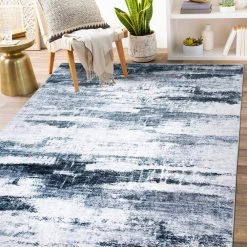 Gray 7 ft. 10 in. x 10 ft. Distressed Abstract Machine Washable Area Rug by World Rug Gallery 15 Gray 7 ft. 10 in. x 10 ft. Distressed Abstract Machine Washable Area Rug by World Rug Gallery -Shaw stor online gray world rug gallery area rugs 7020gray8x10 31 1000