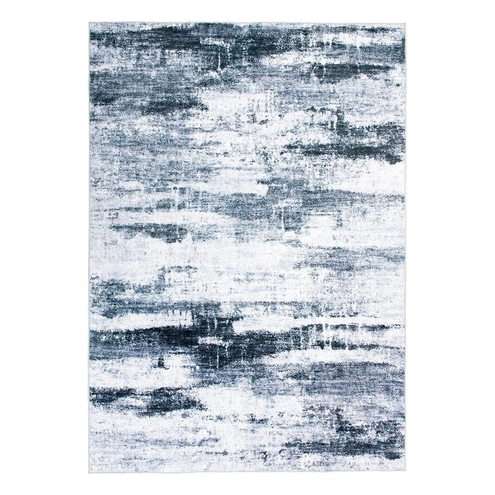 Gray 7 ft. 10 in. x 10 ft. Distressed Abstract Machine Washable Area Rug by World Rug Gallery 1 Gray 7 ft. 10 in. x 10 ft. Distressed Abstract Machine Washable Area Rug by World Rug Gallery