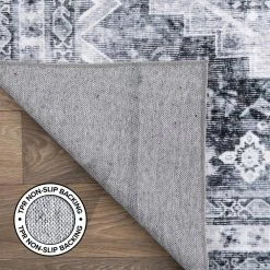 Gray 5 ft. x 7 ft. Distressed Transitional Machine Washable Area Rug by World Rug Gallery -Shaw stor online gray world rug gallery area rugs 7023gray5x7 66 1000
