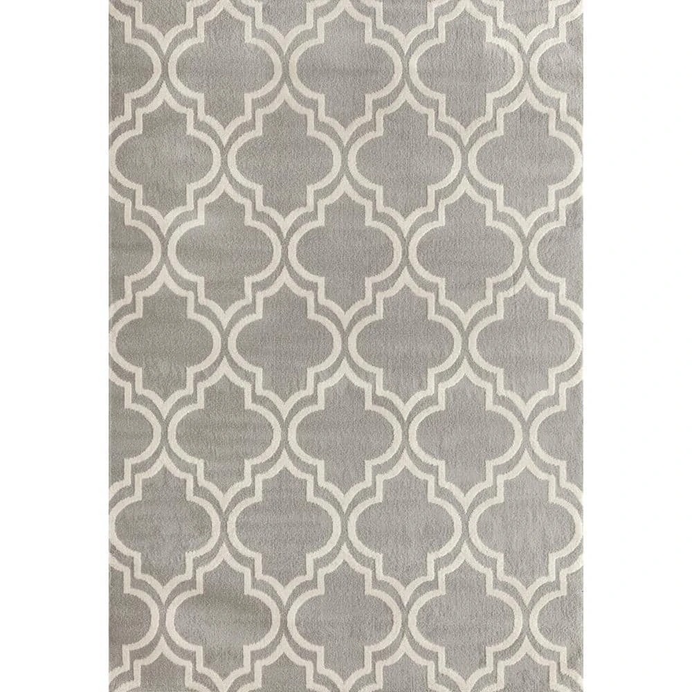 Modern Moroccan Trellis Gray 8 ft. x 9 ft. Area Rug by World Rug Gallery 1 Modern Moroccan Trellis Gray 8 ft. x 9 ft. Area Rug by World Rug Gallery