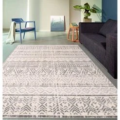 Geometric Bohemian Design 7 ft. 10 in. x 10 ft. Gray Area Rug by World Rug Gallery -Shaw stor online gray world rug gallery area rugs mon843gray8x10 31 1000