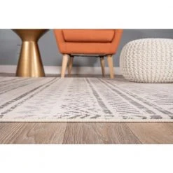 Geometric Bohemian Design 7 ft. 10 in. x 10 ft. Gray Area Rug by World Rug Gallery -Shaw stor online gray world rug gallery area rugs mon843gray8x10 c3 1000