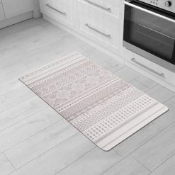 Geometric Boho Gray 18 in. x 30 in. Anti-Fatigue Standing Mat by World Rug Gallery -Shaw stor online gray world rug gallery kitchen mats 1007gray18x30 31 1000