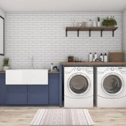 Geometric Boho Gray 18 in. x 30 in. Anti-Fatigue Standing Mat by World Rug Gallery -Shaw stor online gray world rug gallery kitchen mats 1007gray18x30 4f 1000