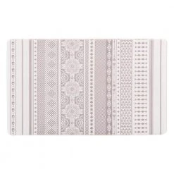 Geometric Boho Gray 18 in. x 30 in. Anti-Fatigue Standing Mat by World Rug Gallery