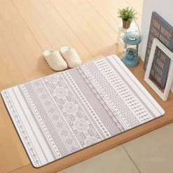 Geometric Boho Gray 18 in. x 30 in. Anti-Fatigue Standing Mat by World Rug Gallery -Shaw stor online gray world rug gallery kitchen mats 1007gray18x30 c3 1000