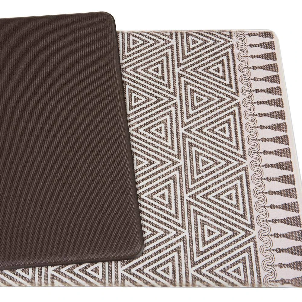 Contemporary Geometric Gray 18 in. x 47 in. Anti-Fatigue Standing Mat by World Rug Gallery 2 Contemporary Geometric Gray 18 in. x 47 in. Anti-Fatigue Standing Mat by World Rug Gallery - Image 2