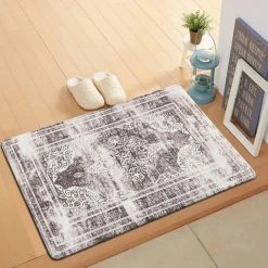 Distressed Traditional Gray 18"x30" Anti-Fatigue Standing Mat by World Rug Gallery -Shaw stor online gray world rug gallery kitchen mats 1013gray18x30 c3 1000