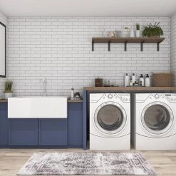 Distressed Traditional Gray 18"x47" Anti-Fatigue Standing Mat by World Rug Gallery 9 Distressed Traditional Gray 18"x47" Anti-Fatigue Standing Mat by World Rug Gallery -Shaw stor online gray world rug gallery kitchen mats 1013gray18x47 4f 1000