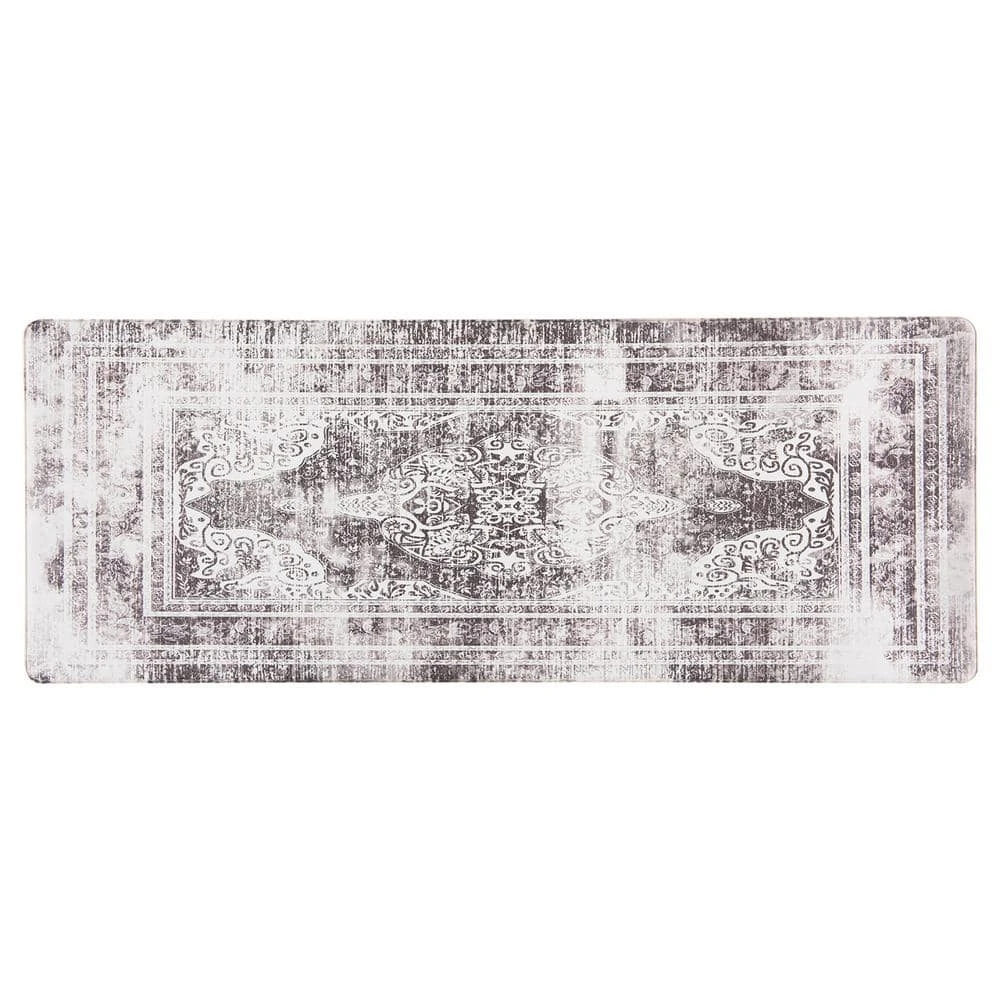 Distressed Traditional Gray 18"x47" Anti-Fatigue Standing Mat by World Rug Gallery 1 Distressed Traditional Gray 18"x47" Anti-Fatigue Standing Mat by World Rug Gallery