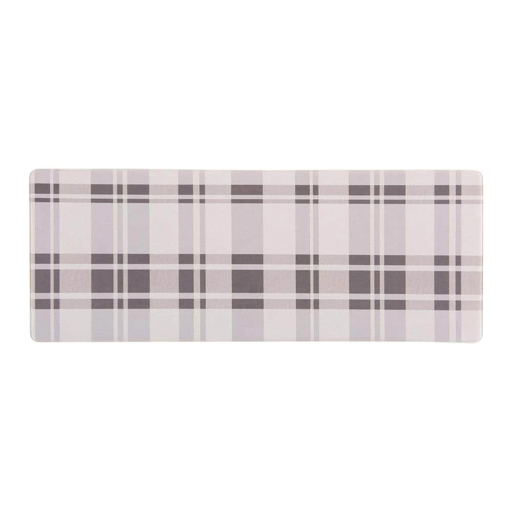 Plaid Gray 18 in. x 47 in. Anti-Fatigue Standing Mat by World Rug Gallery 1 Plaid Gray 18 in. x 47 in. Anti-Fatigue Standing Mat by World Rug Gallery