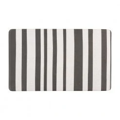 Contemporary Striped Gray 18 in. x 30 in. Anti-Fatigue Standing Mat by World Rug Gallery