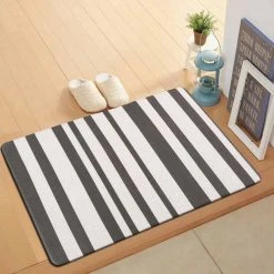 Contemporary Striped Gray 18 in. x 30 in. Anti-Fatigue Standing Mat by World Rug Gallery -Shaw stor online gray world rug gallery kitchen mats 1018gray18x30 c3 1000