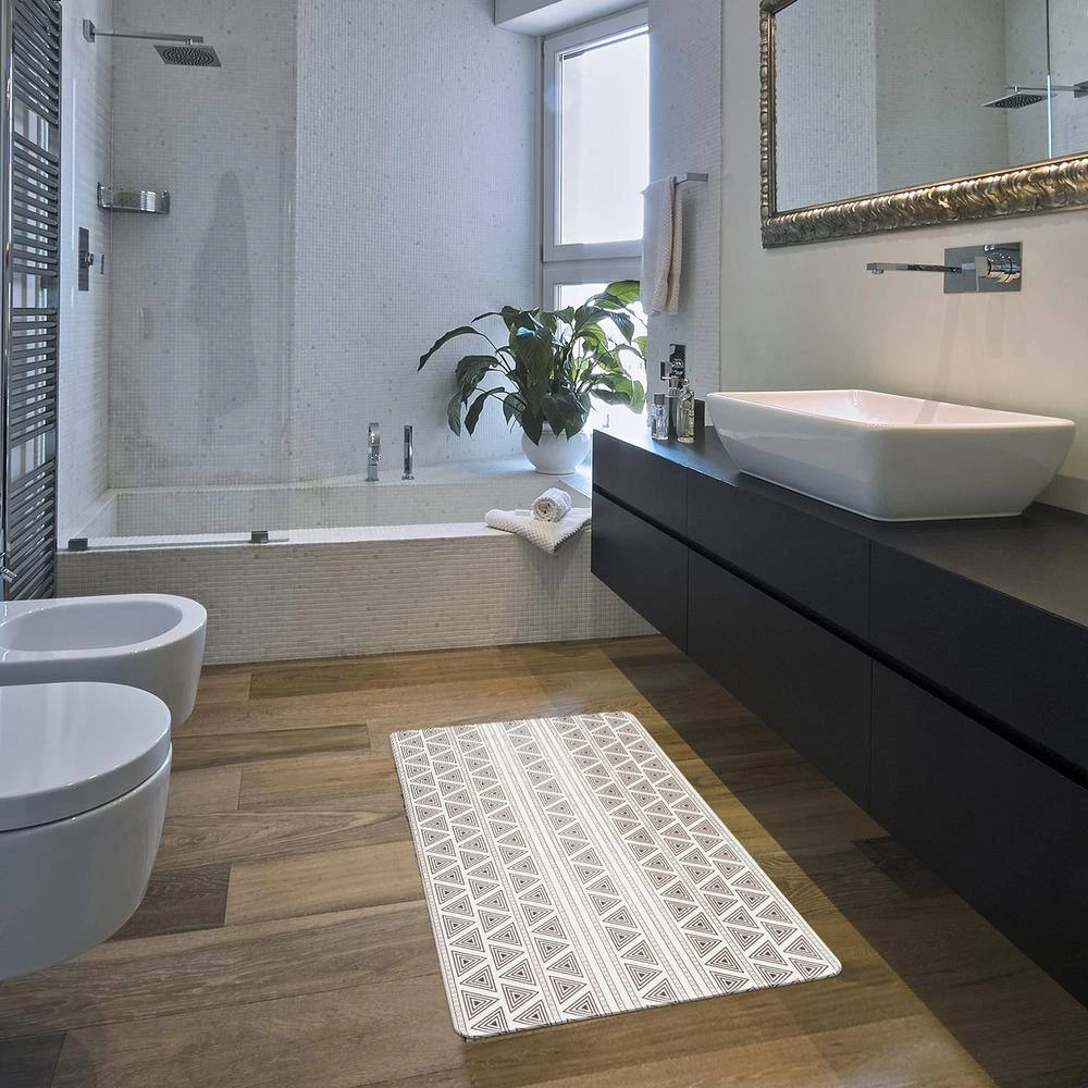 Boho Geometric Gray 18 in. x 30 in. Anti-Fatigue Standing Mat by World Rug Gallery 5 Boho Geometric Gray 18 in. x 30 in. Anti-Fatigue Standing Mat by World Rug Gallery - Image 5