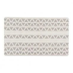 Boho Geometric Gray 18 in. x 30 in. Anti-Fatigue Standing Mat by World Rug Gallery