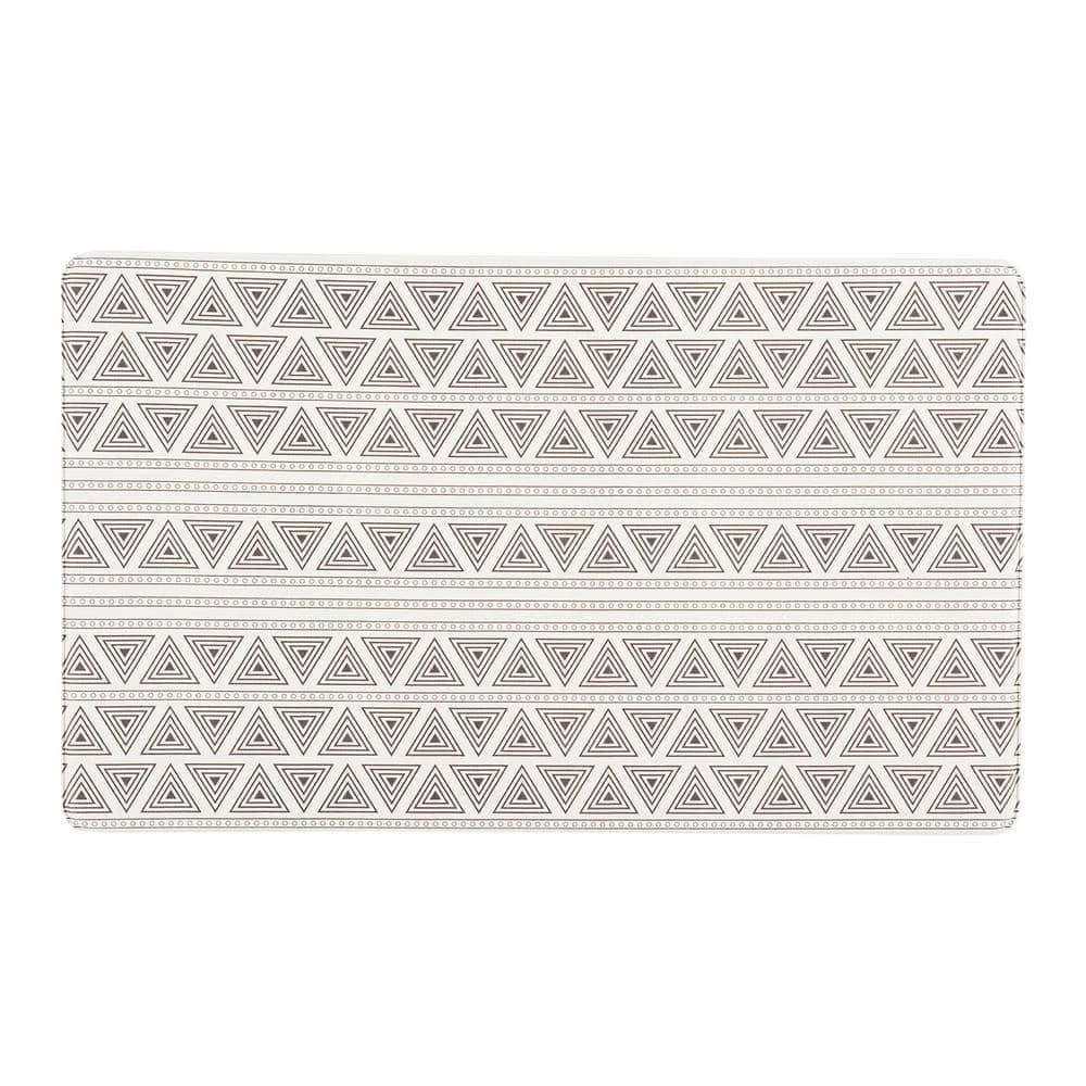 Boho Geometric Gray 18 in. x 30 in. Anti-Fatigue Standing Mat by World Rug Gallery 1 Boho Geometric Gray 18 in. x 30 in. Anti-Fatigue Standing Mat by World Rug Gallery