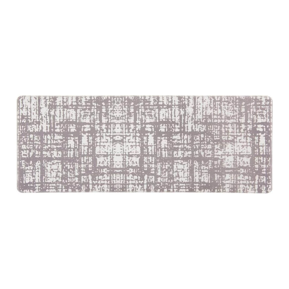 Contemporary Abstract Gray 18 in. x 47 in. Anti-Fatigue Standing Mat by World Rug Gallery 1 Contemporary Abstract Gray 18 in. x 47 in. Anti-Fatigue Standing Mat by World Rug Gallery