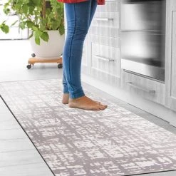 Contemporary Abstract Gray 18 in. x 47 in. Anti-Fatigue Standing Mat by World Rug Gallery 8 Contemporary Abstract Gray 18 in. x 47 in. Anti-Fatigue Standing Mat by World Rug Gallery -Shaw stor online gray world rug gallery kitchen mats 1021gray18x47 c3 1000