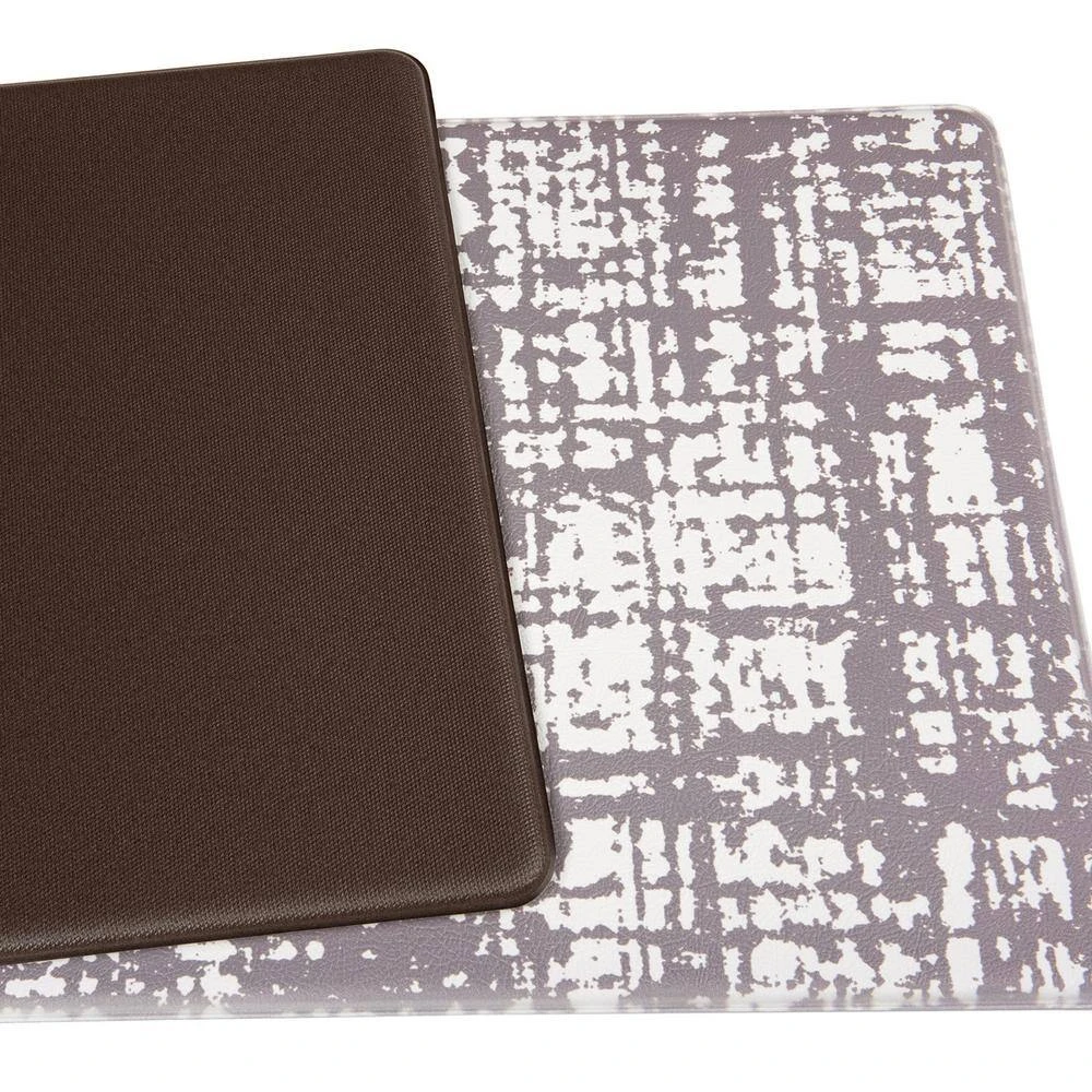 Contemporary Abstract Gray 18 in. x 47 in. Anti-Fatigue Standing Mat by World Rug Gallery 2 Contemporary Abstract Gray 18 in. x 47 in. Anti-Fatigue Standing Mat by World Rug Gallery - Image 2