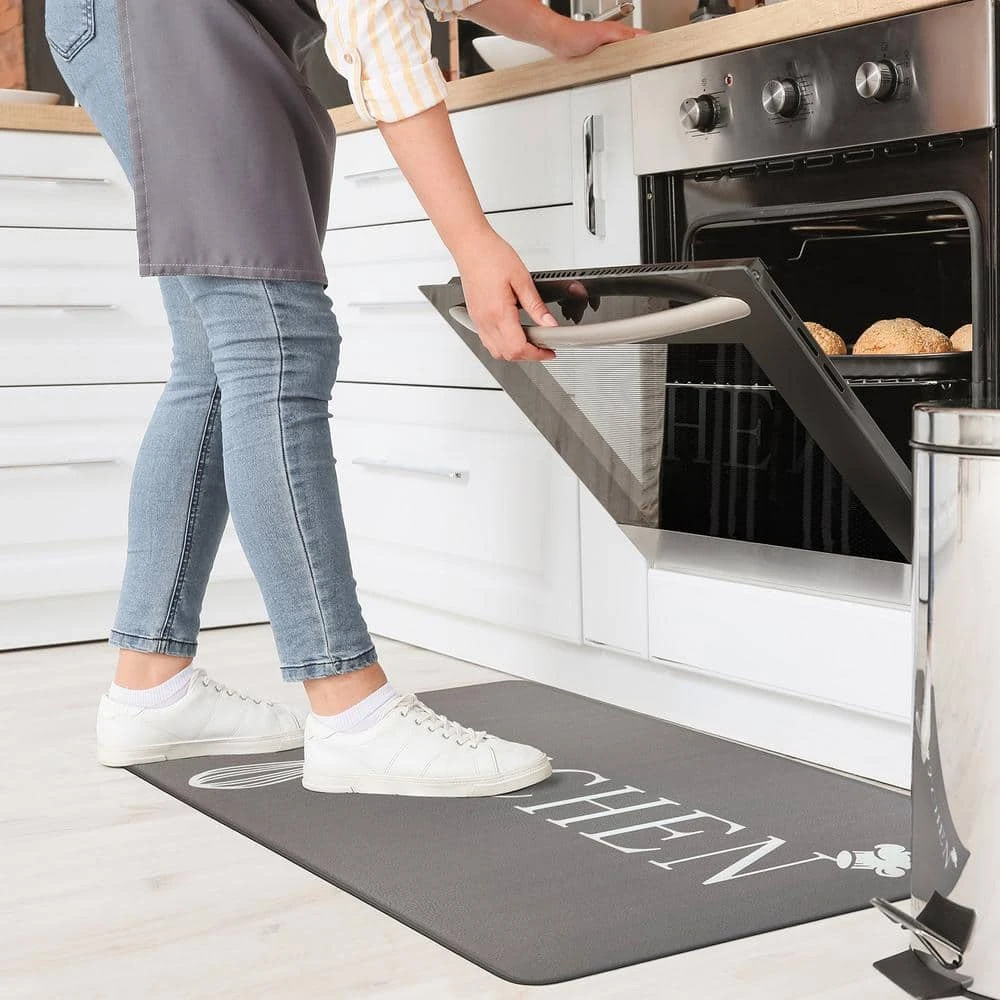 Kitchen Gray 18"x30" Anti-Fatigue Standing Mat by World Rug Gallery 5 Kitchen Gray 18"x30" Anti-Fatigue Standing Mat by World Rug Gallery - Image 5