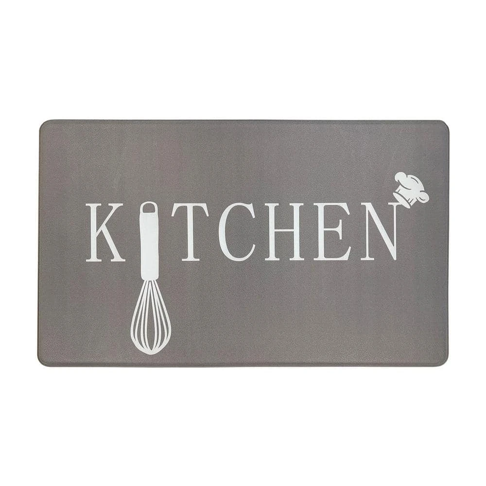 Kitchen Gray 18"x30" Anti-Fatigue Standing Mat by World Rug Gallery 1 Kitchen Gray 18"x30" Anti-Fatigue Standing Mat by World Rug Gallery