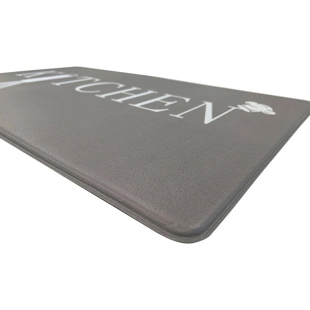 Kitchen Gray 18"x30" Anti-Fatigue Standing Mat by World Rug Gallery 2 Kitchen Gray 18"x30" Anti-Fatigue Standing Mat by World Rug Gallery - Image 2