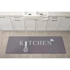 Kitchen Gray 18"x47" Anti-Fatigue Standing Mat by World Rug Gallery 9 Kitchen Gray 18"x47" Anti-Fatigue Standing Mat by World Rug Gallery -Shaw stor online gray world rug gallery kitchen mats 1030gray18x47 4f 1000