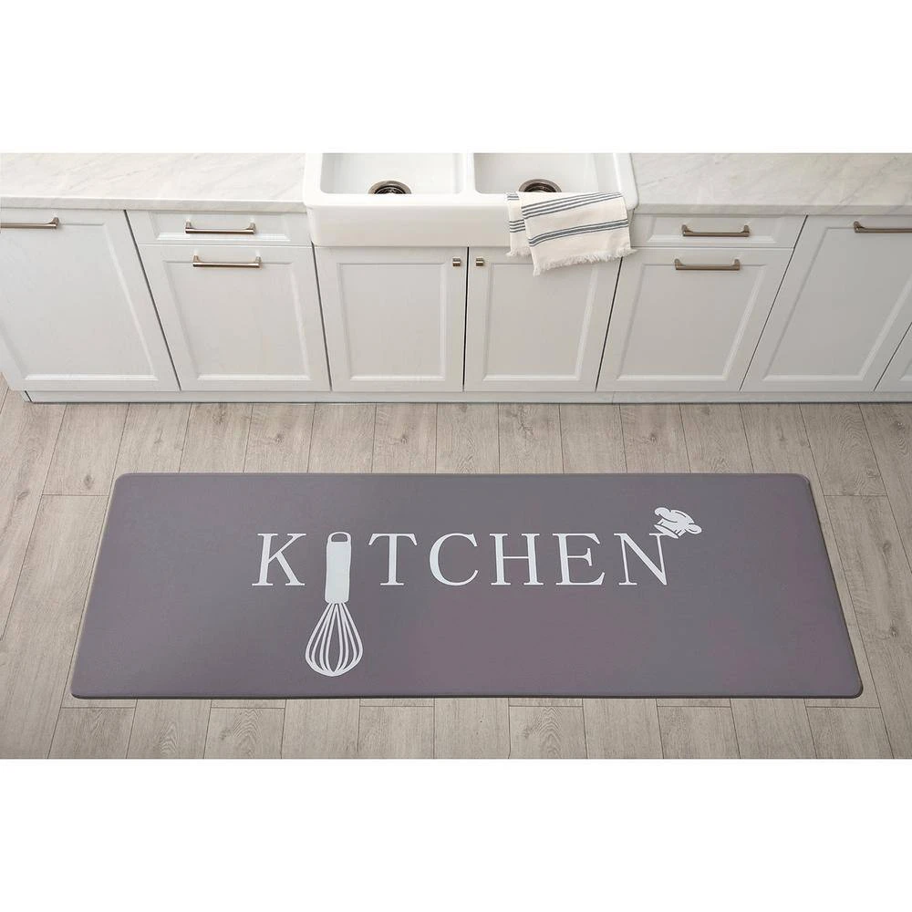 Kitchen Gray 18"x47" Anti-Fatigue Standing Mat by World Rug Gallery 4 Kitchen Gray 18"x47" Anti-Fatigue Standing Mat by World Rug Gallery - Image 4